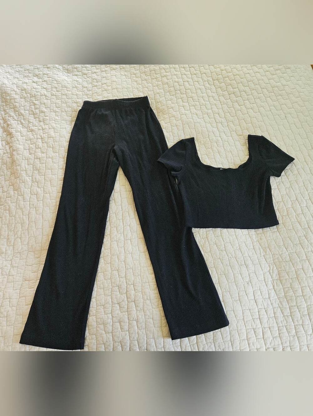 Reformation Jeans Set Black Crop Top Small